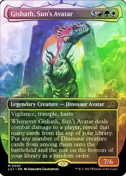 Gishath, Sun's Avatar *Foil Borderless* - LCI-BF - NM - Magic The Gathering MTG - Image 1