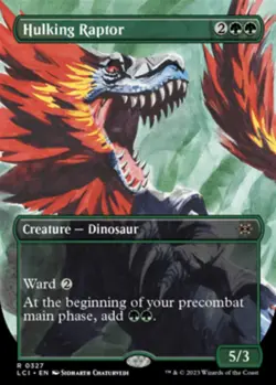 Hulking Raptor (Borderless) - The Lost Caverns of Ixalan (LCI) - Image 1