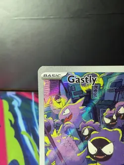 2024 Pokemon TCG Gastly Illustration Rare IR Holo Card 177/162 Temporal Forces - Image 4