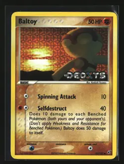 Pokemon BALTOY 53/107 Reverse Holo Stamped Promo (2005 Deoxys) LP/Light Play - Image 1