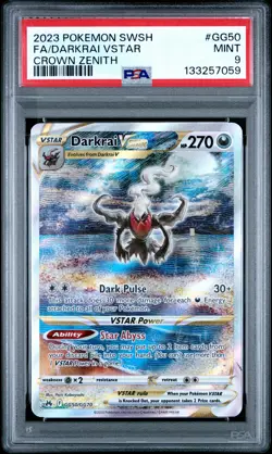2023 Pokemon Sword And Shield Crown Zenith #GG50 Darkrai Vstar PSA 9 - Image 1