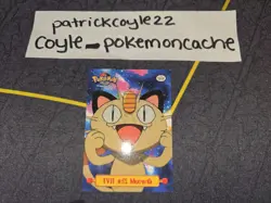 TV11 Meowth Pokemon Topps Series 1 Card MP - Image 1