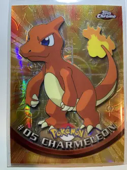 2000 Topps Chrome Pokemon #05 Charmeleon Base Holo TV Animation Edition - Image 1