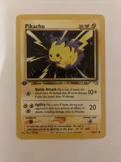 Pokemon TCG Pikachu Neo Genesis #70 1st Edition Never Played Mint Condition! - Image 1