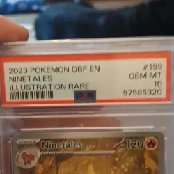 Pokemon Ninetales SV03 Obsidian Flames Illustration Rare Holo PSA 10 199/197 - Image 2