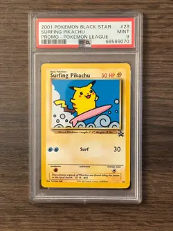 Pokemon Black Star Surfing Pikachu Pokemon League Promo PSA 9 PSA # 68566070 - Image 1