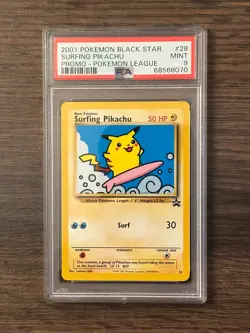 Pokemon Black Star Surfing Pikachu Pokemon League Promo PSA 9 PSA # 68566070 - Image 3