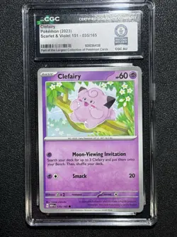 Pokemon CGC Guinness World Record Breaks - 2023 Clefairy 035/165 Scarlet&Violet - Image 1