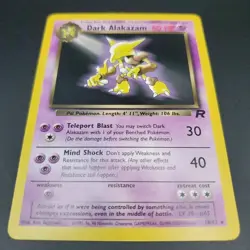 Pokemon TCG Dark Alakazam 18/82 Team Rocket Regular LP Base Set 1999 - Image 1
