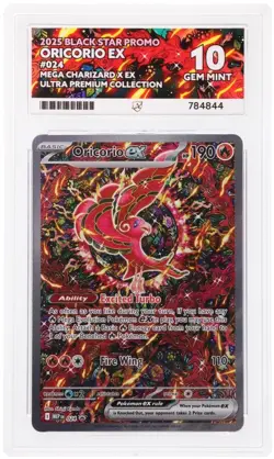 Pokemon TCG Oricorio 204 Black Star Promo - Mega Charizard UPC Promo - ACE 10 - Image 2