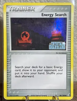 Pokemon Energy Search 86/100 Ex Crystal Guardians Reverse Holo Stamped - Image 1