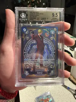 Sanji OP06-119 SP Alt Art OP11 A Fist of Divine Speed One Piece Bgs 9.5 - Image 1