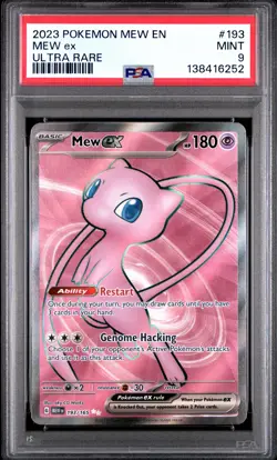 2023 POKEMON MEW EN-151 ULTRA RARE #193 MEW EX PSA 9 - Image 1