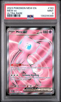 2023 POKEMON MEW EN-151 ULTRA RARE #193 MEW EX PSA 9 - Image 1