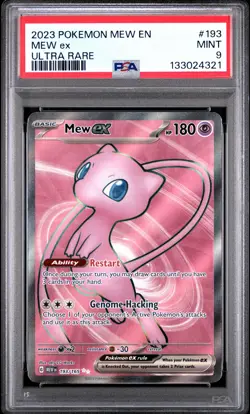 2023 POKEMON MEW EN-151 ULTRA RARE #193 MEW EX PSA 9 - Image 1