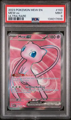 2023 POKEMON MEW EN-151 ULTRA RARE #193 MEW EX PSA 9 - Image 1