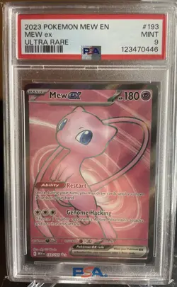 2023 POKEMON MEW EN-151 ULTRA RARE #193 MEW EX PSA 9 - Image 1