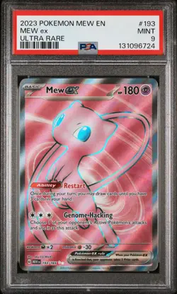 2023 POKEMON MEW EN-151 ULTRA RARE #193 MEW EX PSA 9 - Image 1