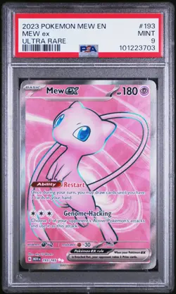 2023 POKEMON MEW EN-151 ULTRA RARE #193 MEW EX PSA 9 - Image 1