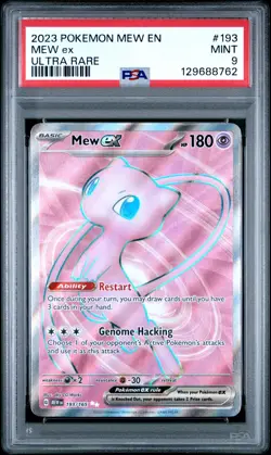 2023 POKEMON MEW EN-151 ULTRA RARE #193 MEW EX PSA 9 - Image 1