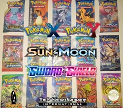 Pokemon TCG Card NEW SEALED BOOSTER Packs XY Sun & Moon SWSH (Pre V Ex Gx Lv X) - Image 1
