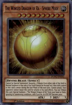 The Winged Dragon of Ra - Sphere Mode NA 1st Ed Ultra DUPO-EN045 Yu-Gi-Oh! - Image 1