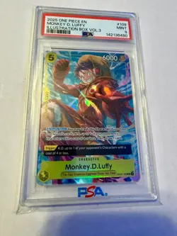 2025 ONE PIECE PROMOS ILLUSTRATION BOX VOL.3 #109 MONKEY D. LUFFY PSA 9 POP 13 - Image 1