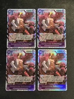 4x One Piece Donquixote Doflamingo OP14-069 SR The Azure Sea's Seven - Image 1