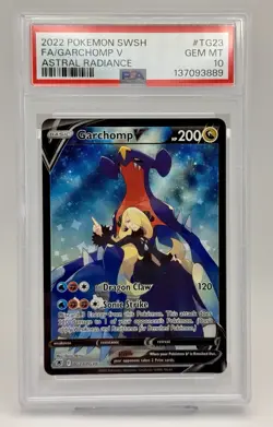 2022 Pokemon Sword & Shield Astral Radiance Garchomp V #TG23 PSA Gem Mint 10 - Image 1