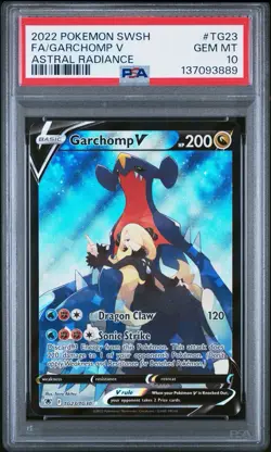 2022 Pokemon Sword & Shield Astral Radiance Garchomp V #TG23 PSA Gem Mint 10 - Image 3