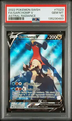 2022 POKEMON SWORD & SHIELD ASTRAL RADIANCE #TG23 FULL ART/GARCHOMP V PSA 10 - Image 1