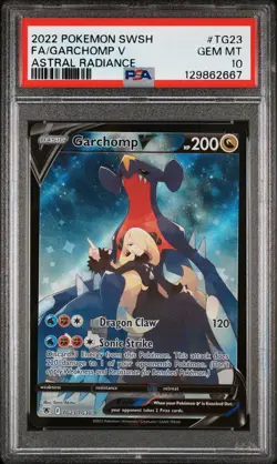 2022 POKEMON SWORD & SHIELD ASTRAL RADIANCE #TG23 FULL ART/GARCHOMP V PSA 10 - Image 1