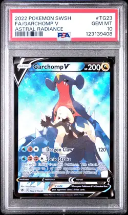 2022 POKEMON SWORD & SHIELD ASTRAL RADIANCE #TG23 FULL ART/GARCHOMP V PSA 10 - Image 1