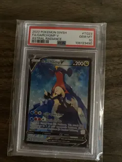 2022 POKEMON SWORD & SHIELD ASTRAL RADIANCE #TG23 FULL ART/GARCHOMP V PSA 10 - Image 4