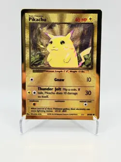 Pokemon 25th Anniversary Celebrations UPC Pikachu 58/102 Gold Metal Card NM - Image 3