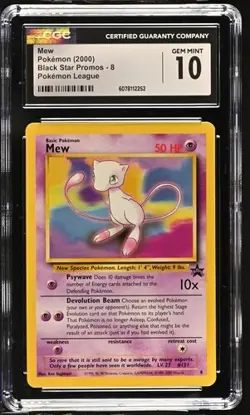 CGC GEM MINT 10 Mew Pokemon League Black Star Promo - 8 - Image 1