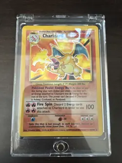Pokemon Base Set Charizard Holo 4/102 Unlimited - Authentic Wizards of the Coast - Image 1