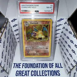 PSA 8 Pokemon TCG Charizard Base Set 4/102 Holo Unlimited Holo Rare - Image 1