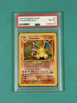 1999 Pokemon Game Charizard Holo Base Set 4/102 PSA 8 - Image 1