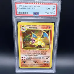 Pokemon TCG Charizard Base Set Holo Unlimited Rare Card 4/102 PSA 8 NM-MT - Image 1