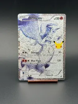 Pokemon TCG Reshiram Full Art 25th Anniversary Celebrations Card 113/114 - Image 1