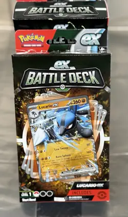 2 x 60 one of ich Pokemon EX Battle Decks Lucario & Ampharos : New & Sealed TCG - Image 3