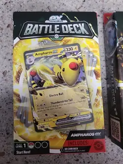 Pokemon TCG EX Battle Decks Both Lucario & Ampharos Set - Image 2
