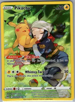 Pikachu TG05/TG30 SWSH11: Lost Origin Trainer Gallery - Pokemon Card - NM - Image 1