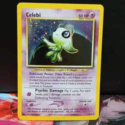 Pokemon TCG Celebi Neo Revelation Holo Rare Card 3/64 Unlimited MP - Image 1