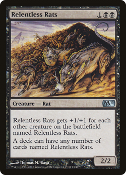 Relentless Rats #113 (HP) Magic 2011 M11 Magic MTG - Image 1