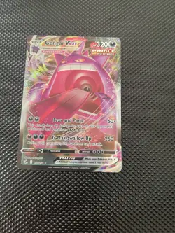 Pokemon Gengar VMAX Ultra Rare Single Strike Holo 157/264 Fusion Strike 320 HP - Image 1