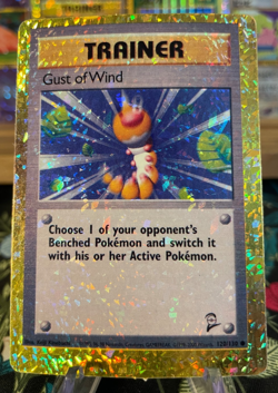Very Rare Gold Gust of Wind Vintage Vending Sticker! Pokemon Read Desc - Image 1