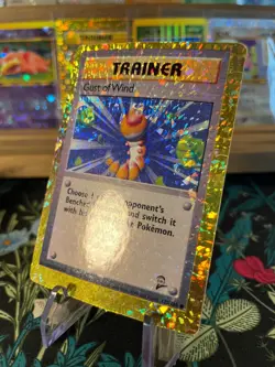 Very Rare Gold Gust of Wind Vintage Vending Sticker! Pokemon Read Desc - Image 2