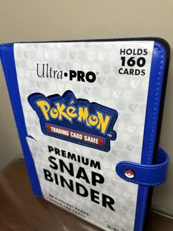 Ultra Pro Pokemon 4-Pocket Premium Snap Binder - BLUE [20 Pages Holds 160 Cards] - Image 2